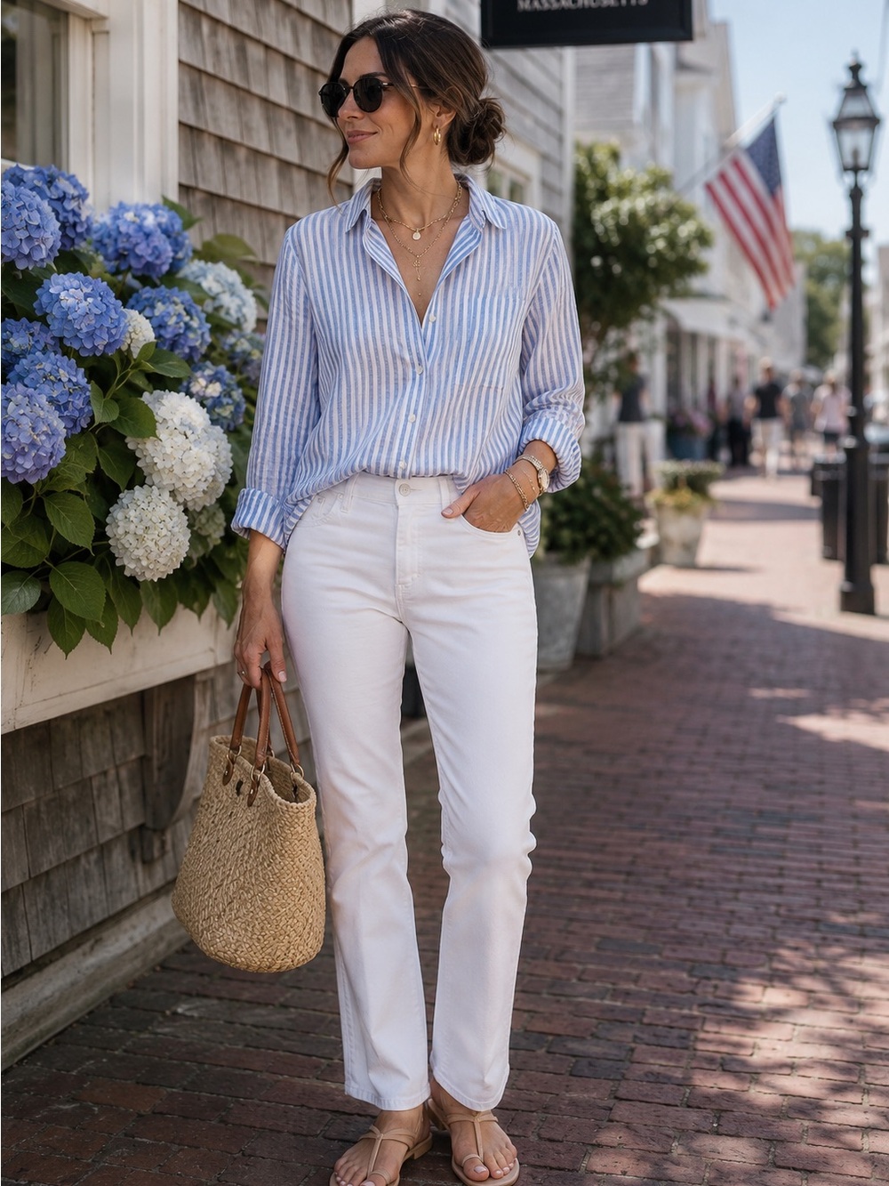 Lauren Ralph Lauren White Straight Leg Jeans Classic Stretch Denim Pants